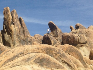 Jesse rock climbing