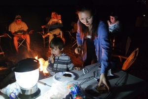 S'mores in action!